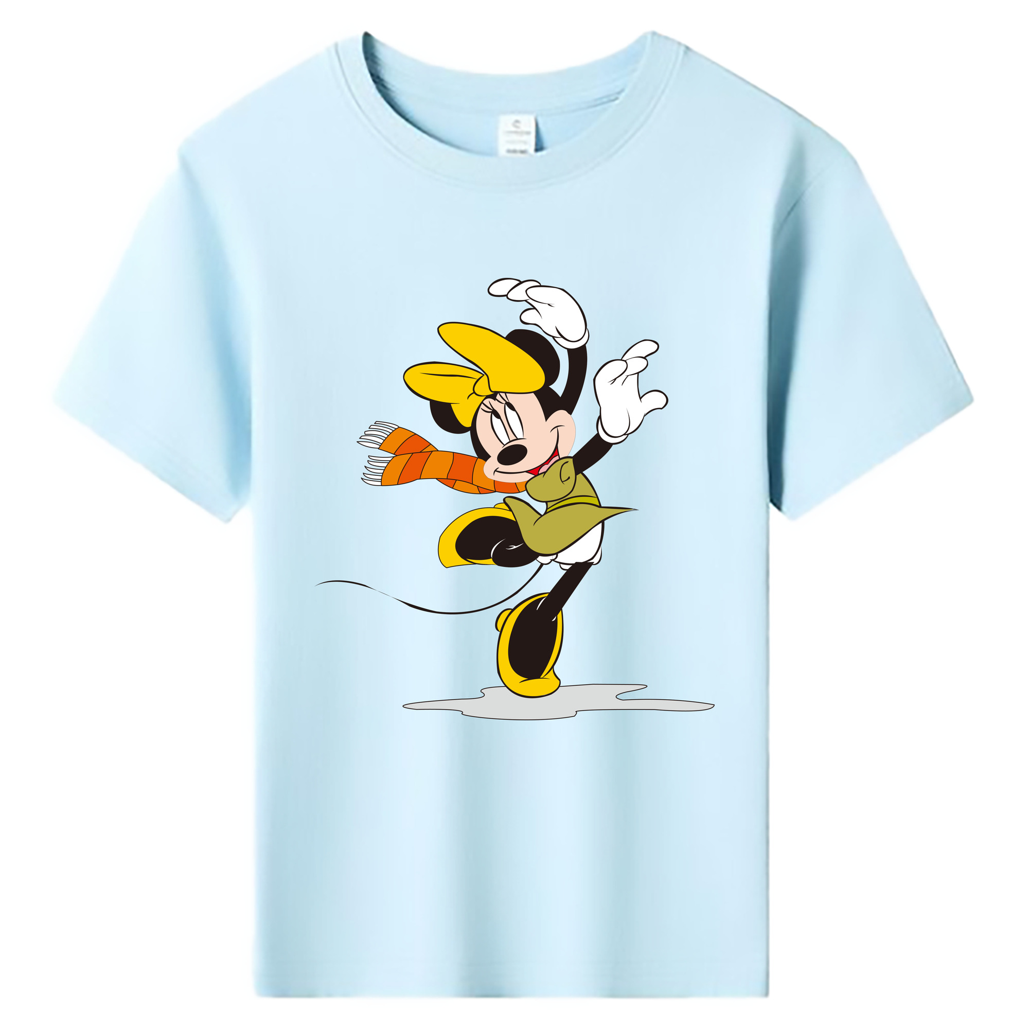 ミッキーマウス Mickey Mouse 綿100％キッズTシャツ（フロントプリント）